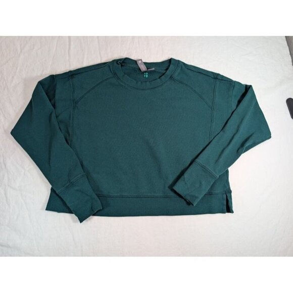 Sweaty Betty Tops - Sweaty Betty women's size XS dark green long sleeve crop sweatshirt F9